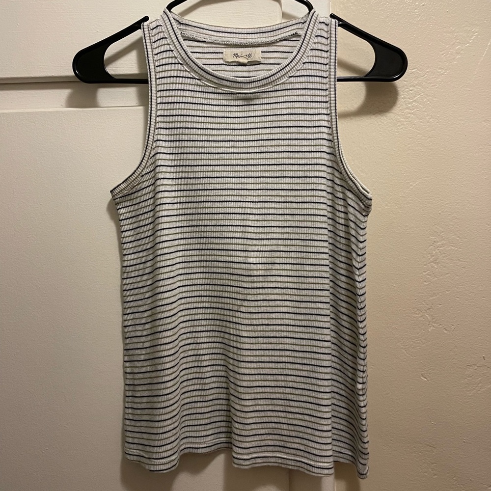 Madewell ribbed striped tank top